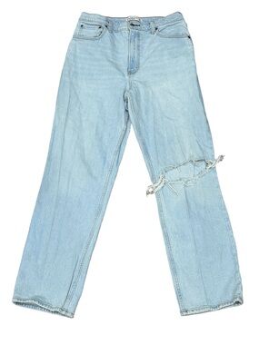 ✨ Abercrombie & Fitch '90s Straight Ultra High Rise Jeans Size 10 Light Wash